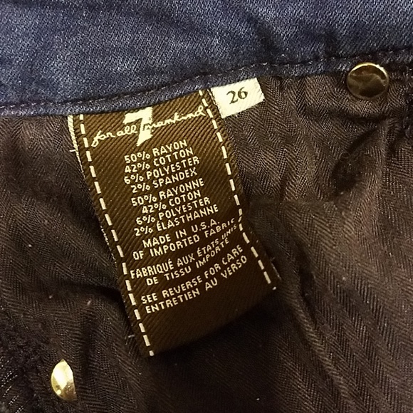 7 For All Mankind Mid Rise Skinny Ankle Jean 26 - Picture 7 of 8